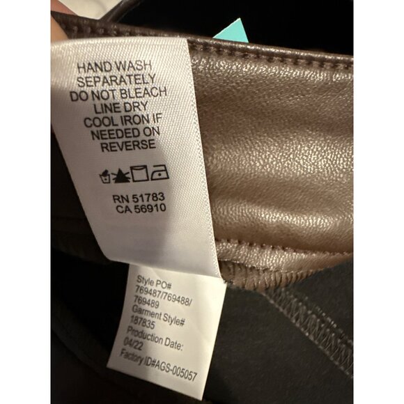 NWT Maurice’s Plus Size Perfect Brown Faux Leather Skinny High Rise Pant Size 14 - Picture 9 of 10